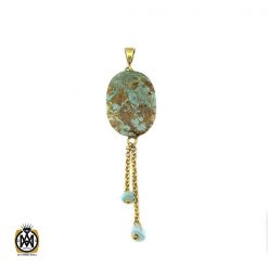 مدال فیروزه نیشابوری زنانه طرح ️فریوش - کد 3122 مدال فیروزه نیشابوری زنانه طرح ️فریوش - کد 3122