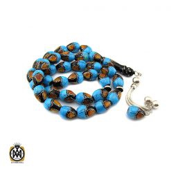 تسبیح یسر، فیروزه و کهربا نقره کوب 33 دانه فاخر - کد 4117 تسبیح یسر، فیروزه و کهربا نقره کوب 33 دانه فاخر - کد 4117