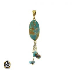 مدال فیروزه نیشابوری زنانه طرح آسنا - کد 3124 مدال فیروزه نیشابوری زنانه طرح آسنا - کد 3124