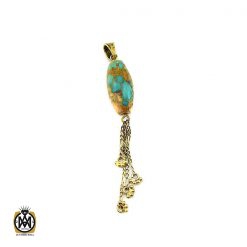 مدال فیروزه نیشابوری زنانه طرح دارینا - کد 3126 مدال فیروزه نیشابوری زنانه طرح دارینا - کد 3126