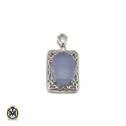 مدال عقیق یمن کبود زنانه طرح پرنیان - کد 3134 مدال عقیق یمن کبود زنانه طرح پرنیان - کد 3134