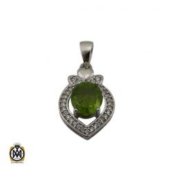 مدال زبرجد زنانه طرح ساتین - کد 3140 مدال زبرجد زنانه طرح ساتین - کد 3140
