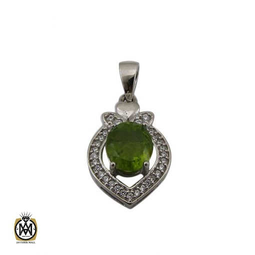 1 مدال زبرجد زنانه طرح ساتین - کد 3140 - تصویر 1