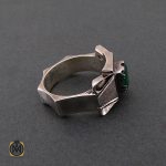 انگشتر زمرد زامبیا مردانه مرغوب - کد 8584 - تصویر 2