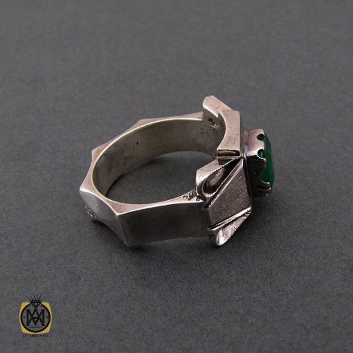 انگشتر زمرد زامبیا مردانه مرغوب - کد 8584 - تصویر 2