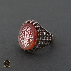 انگشتر عقیق یمن مردانه با حکاکی ان الله بالغ امره استاد حیدر - کد 8592 انگشتر عقیق یمن مردانه با حکاکی ان الله بالغ امره استاد حیدر - کد 8592