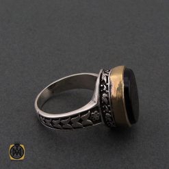 انگشتر عقیق سیاه مردانه با حکاکی یا فاطمه الزهرا - کد 8638 انگشتر عقیق سیاه مردانه با حکاکی یا فاطمه الزهرا - کد 8638
