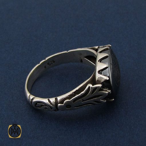 2 انگشتر حدید سینی مردانه با حکاکی عین علی - کد 8655 - تصویر 2