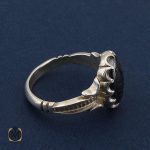 2 انگشتر حدید سینی مردانه با حکاکی الله و پنج تن - کد 8657 - تصویر 2