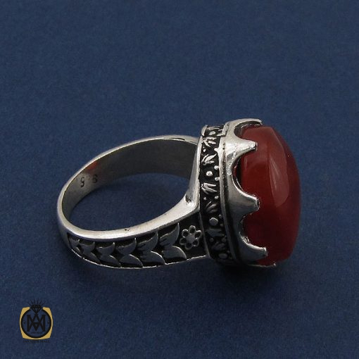 انگشتر عقیق یمن مردانه - کد 8660 - تصویر 2