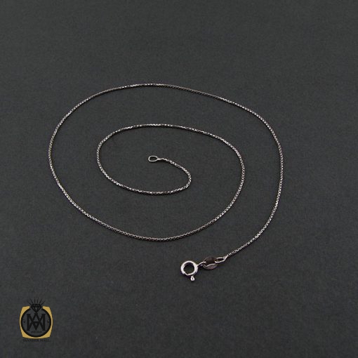 زنجیر نقره ونیزی 45 سانتی زنانه ایتالیایی - کد 10006 - تصویر 2