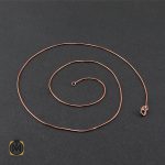 زنجیر نقره طرح امگا 50 سانتی زنانه ایتالیایی رزگلد – کد 10010 - تصویر 2