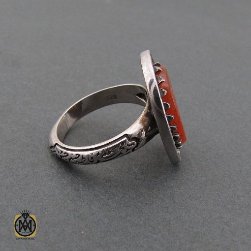 2 انگشتر عقیق یمن با حکاکی هو الحی القیوم - کد 8663 - تصویر 3