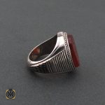 2 انگشتر عقیق یمن با حکاکی ابد والله يا زهراء ماننسى حسينا- کد 8664 - تصویر 2