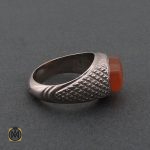 2 انگشتر عقیق یمن با حکاکی شرف الشمس اثر استاد ضابطی - کد 8666 - تصویر 2
