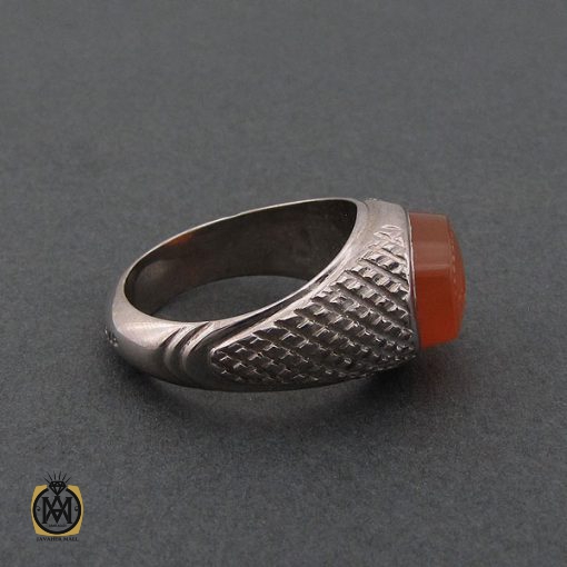 2 انگشتر عقیق یمن با حکاکی شرف الشمس اثر استاد ضابطی - کد 8666 - تصویر 2