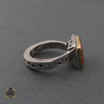 2 انگشتر عقیق یمن مردانه با حکاکی این بقیه الله - کد 8667 - تصویر 2