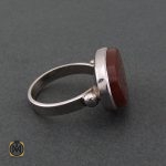 2 انگشتر عقیق یمن با حکاکی من قنع عز ومن طمع ذل - کد 8670 - تصویر 2