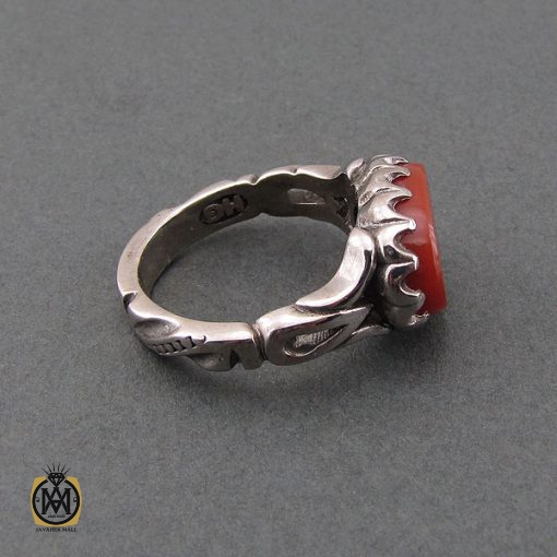 انگشتر عقیق یمن با حکاکی یا رقیه ریحانه الحسین - کد 8673 - تصویر 2