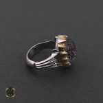 2 انگشتر دُر نجف مردانه با حکاکی چهارده معصوم - کد 8686 - تصویر 2