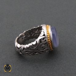 انگشتر عقیق یمن کبود مردانه - کد 8688 انگشتر عقیق یمن کبود مردانه - کد 8688