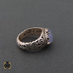 انگشتر عقیق یمن کبود صفوی مردانه - کد 8690 انگشتر عقیق یمن کبود صفوی مردانه - کد 8690