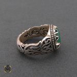 2 انگشتر زمرد اصل مردانه اصل و معدنی - کد 8693 - تصویر 2