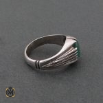2 انگشتر زمرد مردانه اصل و معدنی - کد 8694 - تصویر 2