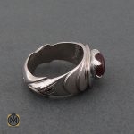 انگشتر عقیق یمن طرح صفوی مردانه - کد 8696 - تصویر 2