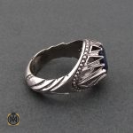 انگشتر یاقوت کبود آفریقایی مردانه - کد 8700 - تصویر 2