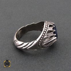 انگشتر یاقوت کبود آفریقایی مردانه - کد 8700 انگشتر یاقوت کبود آفریقایی مردانه - کد 8700