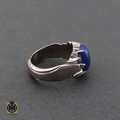 انگشتر یاقوت کبود استار مردانه - کد 8701 انگشتر یاقوت کبود استار مردانه - کد 8701