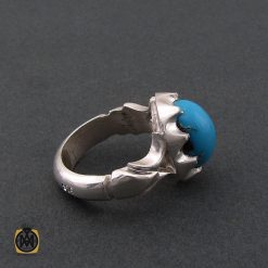 انگشتر فیروزه مصری مردانه خوش رنگ - کد 8702 انگشتر فیروزه مصری مردانه خوش رنگ - کد 8702