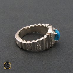 انگشتر فیروزه نیشابور مردانه خوش طبع - کد 8703 انگشتر فیروزه نیشابور مردانه خوش طبع - کد 8703