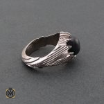 2 انگشتر اپال مردانه اصل خوش رنگ- کد 8704 - تصویر 2