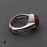 2 انگشتر عقیق یمن مردانه خوش رنگ - کد 8707 - تصویر 2