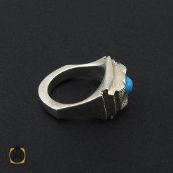 انگشتر فیروزه نیشابوری مردانه خوش طبع - کد 8714 انگشتر فیروزه نیشابوری مردانه خوش طبع - کد 8714