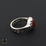 2 انگشتر عقیق یمن مردانه دست ساز - کد 8723 - تصویر 2
