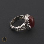 2 انگشتر عقیق یمن مردانه خوش رنگ - کد 8728 - تصویر 2