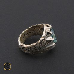 انگشتر توپاز سبز مردانه خوش رنگ - کد 8737 انگشتر توپاز سبز مردانه خوش رنگ - کد 8737