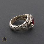 2 انگشتر یاقوت سرخ خوش رنگ مردانه - کد 8743 - تصویر 2