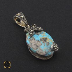 مدال فیروزه نیشابوری و مارکازیت زنانه طرح آرنیکا - کد 3144 مدال فیروزه نیشابوری و مارکازیت زنانه طرح آرنیکا - کد 3144