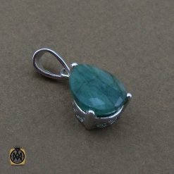 مدال زمرد زنانه طرح یاسمینا - کد 3152 مدال زمرد زنانه طرح یاسمینا - کد 3152