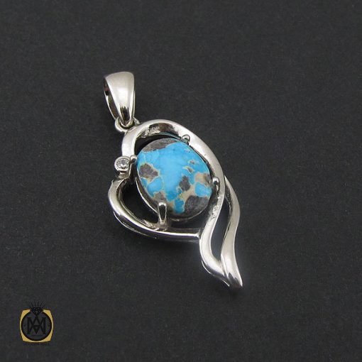 مدال فیروزه نیشابوری زنانه طرح پادینا - کد 3155 - تصویر 2