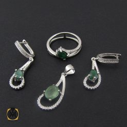 سرویس زمرد زنانه اصل و معدنی طرح سایان - کد 7108 سرویس زمرد زنانه اصل و معدنی طرح سایان - کد 7108
