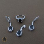 2 سرویس یاقوت کبود زنانه طرح ستاره - کد 7115 - تصویر 2