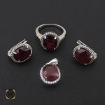 2 سرویس یاقوت سرخ زنانه طرح لیانا - کد 7116 - تصویر 2
