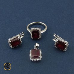 سرویس یاقوت سرخ زنانه طرح ماهک - کد 7118 سرویس یاقوت سرخ زنانه طرح ماهک - کد 7118