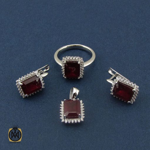 سرویس یاقوت سرخ زنانه طرح ماهک - کد 7118 - تصویر 2