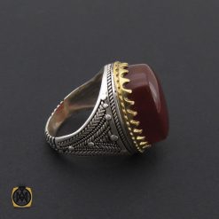 انگشتر عقیق یمن مردانه خوشرنگ درشت - کد 8753 انگشتر عقیق یمن مردانه خوشرنگ درشت - کد 8753